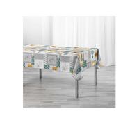 Nappe rectangle 150 x 240 cm polyester imprime graziella Jaune/vert
