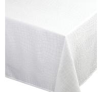 Nappe rectangle 150x250 cm Jacquard 100% polyester LOUNGE blanc