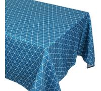 Nappe rectangle 150x300 cm imprimée 100% polyester PACO géométrique bleu curacao