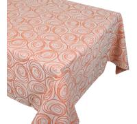 Nappe rectangle 150x300 cm Jacquard 100% coton SPIRALE orange papaye