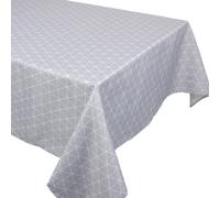Nappe rectangle 150x350 cm imprimée 100% polyester PACO géométrique bleu nuage