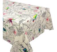 Nappe rectangle 160x200 cm 100% coton enduction acrylique COLIBRI ecru
