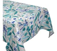 Nappe rectangle 160x200 cm ANITA vert emeraude 100% coton + enduction acrylique