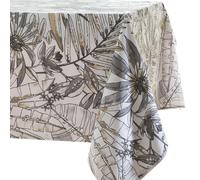 Nappe rectangle 160x200 cm BAHIA gris Fusain 100% coton + enduction acrylique