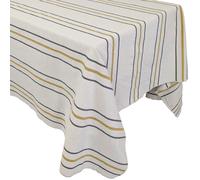 Nappe rectangle 160x250 cm HOSHI en coton fil teint à rayures vert Jasmin