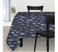 Soleil d'Ocre – Nappe anti-tâches Cadaques – Polyester multicolore – Rectangle 140x300 cm