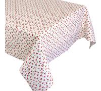 Nappe rectangle enduit 150x300 cm CERISES Blanc