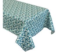 Nappe rectangle enduit 150x350 cm ASTER bleu Pétrole