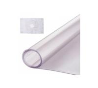 Nappe Rectangle Transparente Givrée 106,7x152,4 cm épaisseur 1,5 mm, Pvc, protection table