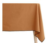 Nappe rectangulaire 100% coton lavé 160x200 cm HONO marron cognac