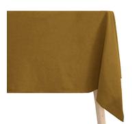 Nappe rectangulaire 100% coton lavé 160x250 cm HONO marron foin