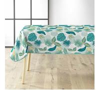 Douceur d'Intérieur Nappe toile cirée Plantania Rectangulaire 140 x 240 cm PVC Textilia Bleu