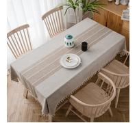Nappe - Rectangulaire - 140x180cm - Coton Lin - Imperméable Anti Tache