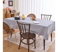 Nappe rectangulaire 140x240 cm anti-tâches réutilisable(Blue Round 60inch)