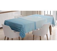 Nappe Rectangulaire 150x300 cm Motif Océan 3D Nappe de Table Vue sur la Mer Tissu Polyester Anti-Taches pour Intérieur Extérieur Jardin Cuisine et Fête 3551v