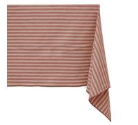 Nappe rectangulaire 160x250 cm 100% coton LILI marron terre cuite