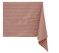 Nappe rectangulaire 160x300 cm 100% coton LILI marron terre cuite