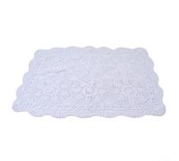 Nappe Rectangulaire 40x60cm pour coton Brodé Main Nappe Rectangulaire(White)