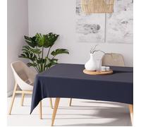 Nappe rectangulaire anti-tâches Alix - L 240 x l 140 cm - Bleu foncé