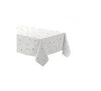Douceur d'intérieur - Nappe rectangulaire antitache et infroissable Etoiles scintillantes - 150 x 240 cm - Blanc et or - Etoiles scintillantes Douceur d'intérieur Blanc G