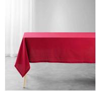 Douceur d'Intérieur Nappe rectangulaire Charline 140 x 240 cm coton uni Rouge