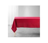 Douceur d'Intérieur Nappe rectangulaire Charline 140 x 240 cm coton uni Rouge