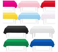 Nappe rectangulaire de couleur unie, bleu rose blanc rouge jaune vert noir violet, décoration de fête d'anniversaire et de mariage Blue