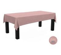 Nappe rectangulaire effet lin imperméable 260x170cm - Gamme Linen - Coloris rose Multicolore G