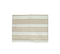 Nappe rectangulaire en 100% coton blanc, bandes ambre - Pomax, Tizia - 33x26 cm
