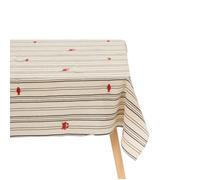 Atmosphera Créateur d'intérieur - Nappe Brodée "Océania" 150x250cm Beige Beige