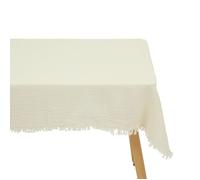 Nappe rectangulaire en coton gaufré Ecru 150x250 cm
