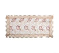 Nappe rectangulaire en dentelle brodée, vintage creux sculpté en polyester pour table basse occidentale, décoration de bureau de cuisine, 50 x 100 cm (5)