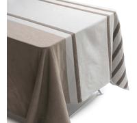 Nappe rectangulaire en polycoton 160x160 cm ASKEL marron Havane
