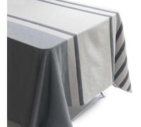 Nappe rectangulaire en polycoton 160x250 cm ASKEL bleu Brume
