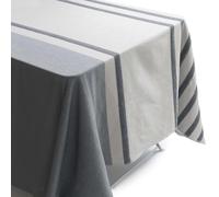 Nappe rectangulaire en polycoton 160x250 cm ASKEL bleu Brume