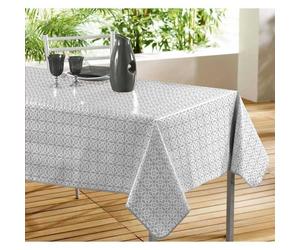 Nappe rectangulaire en PVC à imprimés géométriques - HOME MAISON - Gris - 140 x 240 cm