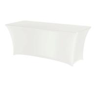 Nappe rectangulaire infroissable 150 x 76 cm en jersey blanc - Hendi 814390