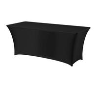 Nappe rectangulaire infroissable 150 x 76 cm, tissu jersey noir - Hendi 814406