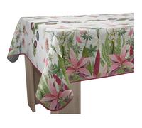 Nappe rectangulaire Ipomée 150 x 300 cm - Polyester anti-taches déperlant, rose