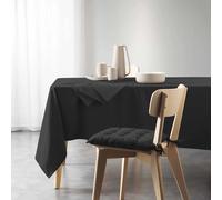 Douceur d'Intérieur Nappe Rectangle (140 x 240 Cm) Mistral Noir, Coton Recyclé