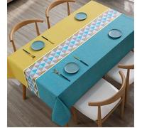 Nappe Rectangulaire - PVC - 140x220cm - Imperméable - Anti-brûlure - Motifs Carreaux