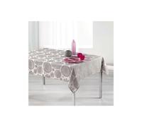 Nappe Rectangulaire Rose des Vents 140x300cm Taupe