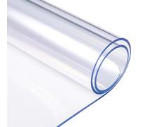 Nappe rectangulaire transparente en PVC imperméable pour table de salle à manger, résistante à la chaleur, lavable et résistante à l'huile pour bureau de cuisine et surface de meubles