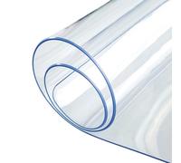 Nappe rectangulaire transparente, protecteur de table en vinyle imperméable, housse en plastique transparent pour table de salle à manger, résistante aux déversements, résistante à la chaleur, surface