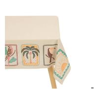 Nappe Imprimé Tropical 140x240cm Beige Lin