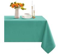Nappe rectangulaire turquoise et pétrole, 100 x 140 cm, hydrofuge, lavable en machine, linge de table décoratif