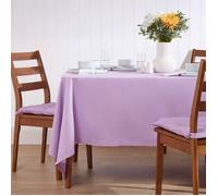 HOMESCAPES Nappe rectangulaire en Tissu, Nappe de Table en 100% Coton uni Mauve, Linge de Table Lavable et hypoallergénique - 178 x 300 cm