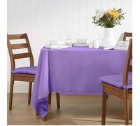 HOMESCAPES Nappe rectangulaire en Tissu, Nappe de Table en 100% Coton uni Violet, Linge de Table Lavable et hypoallergénique - 178 x 300 cm