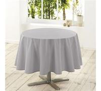 Douceur d'Intérieur Nappe ronde Essentiel 180 cm polyester uni antitache Gris