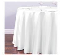 Nappe Ronde 145cm SMTCM - Couleur Pure - Tissus de Table en Satin Brillant - Lavable - Anti-taches - Résistant aux Rides - Couvre-Table pour Mariage, Banquet, Hôtel, Restaurant, Maison